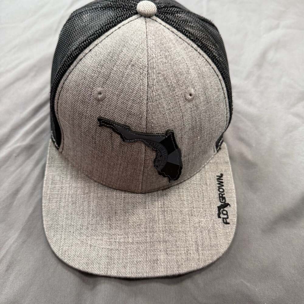FloGrown Florida State Silhouette Patch Trucker Snapback Hat Cap